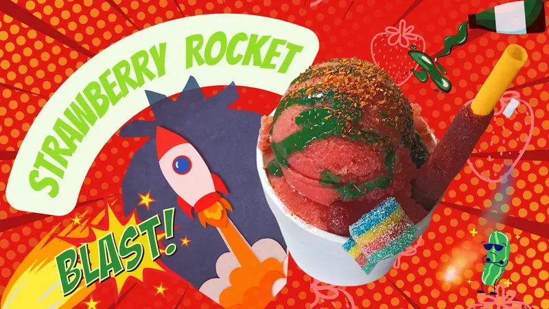 Strawberry Rocket – Atomic Ice menu item